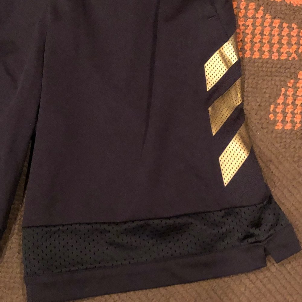 Adidas Black & Gold Soccer Shorts - Picture 3 of 4